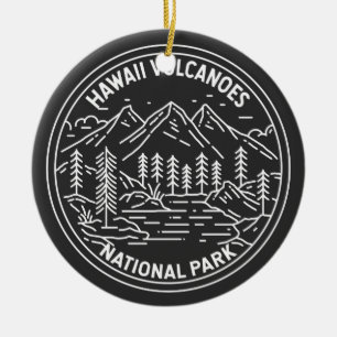 ハワイ火山国立公園ヴィンテージモノリン セラミックオーナメント