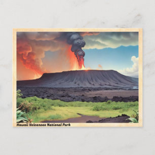 ハワイ火山国立公園ヴィンテージ旅行 ポストカード