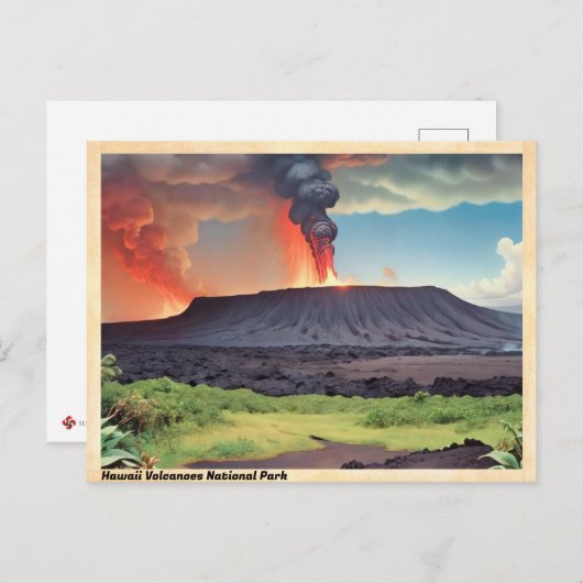 ハワイ火山国立公園ヴィンテージ旅行 ポストカード (正面/裏面)