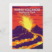 ハワイ火山国立公園ヴィンテージ シーズンカード (正面/裏面)