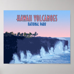 ハワイ火山国立公園ヴィンテージ ポスター