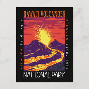 ハワイ火山国立公園動揺してヴィンテージ ポストカード