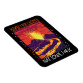 ハワイ火山国立公園動揺してヴィンテージ マグネット (右側)