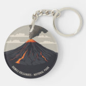 ハワイ火山国立公園噴火 キーホルダー (裏面)