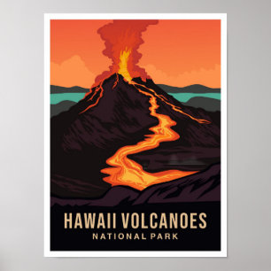 ハワイ火山国立公園 アメリカ旅行 ポスター