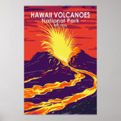 ハワイ火山国立公園 ビンテージポスター ポスター (正面)
