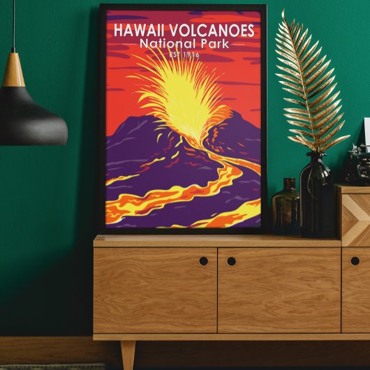 ハワイ火山国立公園 ビンテージポスター ポスター