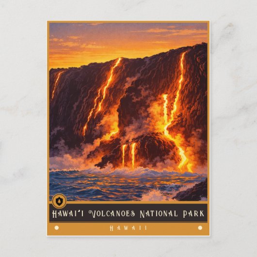 ハワイ火山国立公園 | ビンテージポストカード ポストカード (正面)