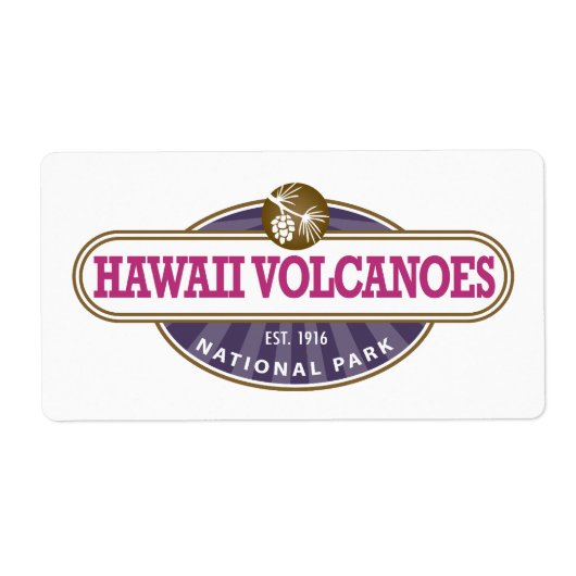 ハワイ火山国立公園 ラベル (正面)