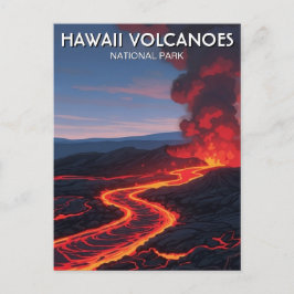 ハワイ火山国立公園 旅行 ポストカード