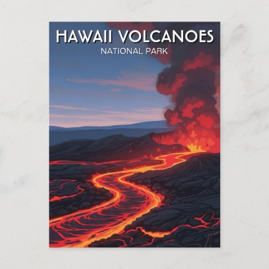 ハワイ火山国立公園 旅行 ポストカード (正面)