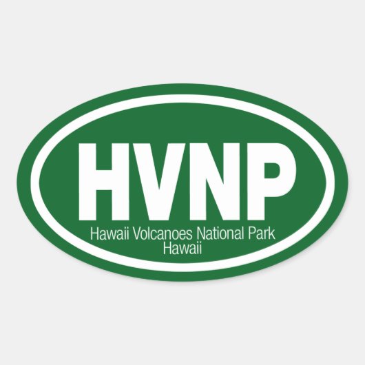 ハワイ火山国立公園 楕円形シール (正面)