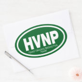 ハワイ火山国立公園 楕円形シール (封筒)