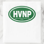 ハワイ火山国立公園 楕円形シール (バッグ)