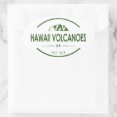 ハワイ火山国立公園 楕円形シール (バッグ)