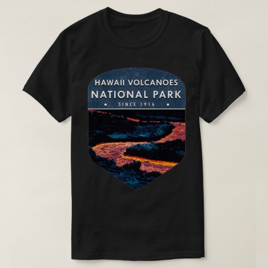 ハワイ火山国立公園 Tシャツ (デザイン正面)