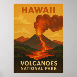 ハワイ火山国立公園V01 ポスター