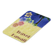 ハワイ熱帯ビーチレトロヴィンテージ旅行ポスター マグネット (左側)