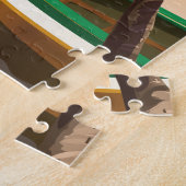 ハワイ熱帯ビーチ旅行ポスター ジグソーパズル (側面)