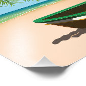 ハワイ熱帯ビーチ旅行ポスター フォトプリント            (角)