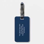 ハワイ熱帯ブルー海波写真名前をカスタムする ラゲッジタグ (裏面縦)