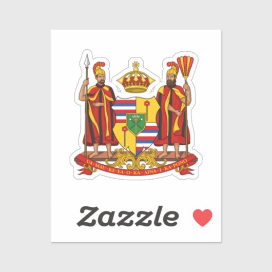 ハワイ王室の王国の紋章 シール (シート)