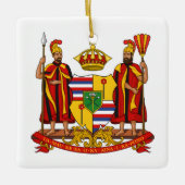 ハワイ王室の王国の紋章 セラミックオーナメント (正面)