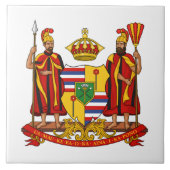 ハワイ王室の王国の紋章 タイル (正面)