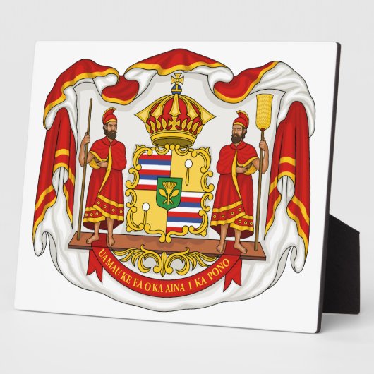 ハワイ王室の王国の紋章 フォトプラーク (側面)