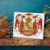 ハワイ王室の王国の紋章 フォトプラーク (側面)