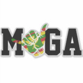 ハワイ素晴らしを再び鹿中釈迦遊に シール (正面)