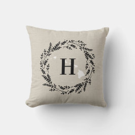 ハワイ素朴リースモノグラム装飾用クッション クッション