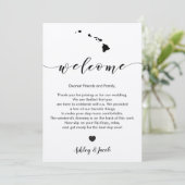 ハワイ結婚のウェルカムレター&旅程カード プログラム (スタンド正面)