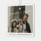 ハワイ結婚のクリスマス飾り セラミックオーナメント (左)