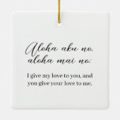 ハワイ結婚のクリスマス飾り セラミックオーナメント (裏面)