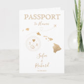ハワイ結婚のパスポート 招待状 (正面)