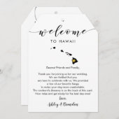 ハワイ結婚の歓迎ラベルの旅程 (正面/裏面)