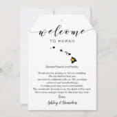ハワイ結婚の歓迎ラベルの旅程 (正面)
