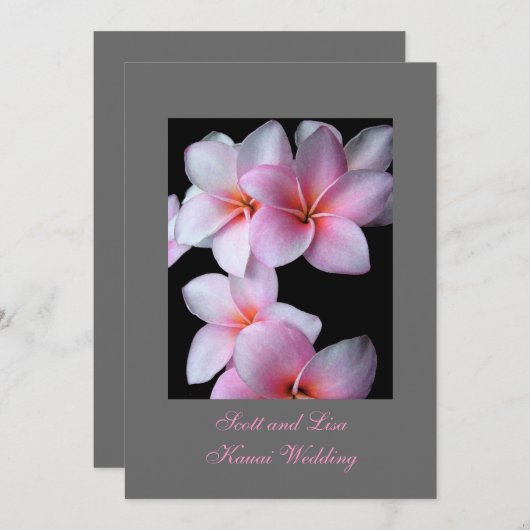 ハワイ結婚の発表 招待状 (正面/裏面)