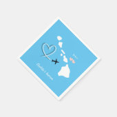 ハワイ結婚の目的地 スタンダードカクテルナプキン (角)