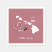 ハワイ結婚の目的地 スタンダードカクテルナプキン (正面)