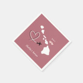 ハワイ結婚の目的地 スタンダードカクテルナプキン (角)