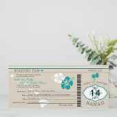 ハワイ結婚への搭乗券 招待状 (スタンド正面)