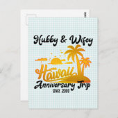 ハワイ結婚周年記念カップル旅行 ポストカード (正面/裏面)