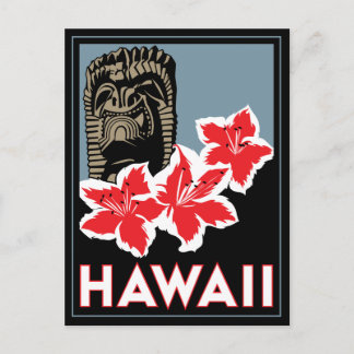 ハワイ統一された州usa art deco retro travel ポストカード