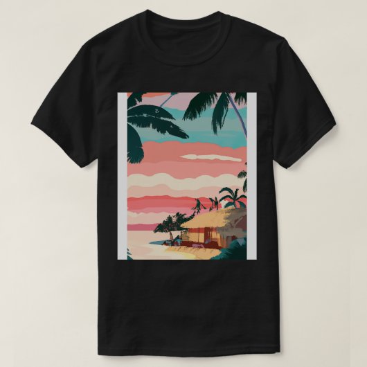 ハワイ絵を描の2 Tシャツ (デザイン正面)