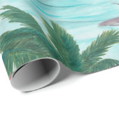 ハワイ絵画の水彩のシームレスパターン ラッピングペーパー (ロールコーナー)