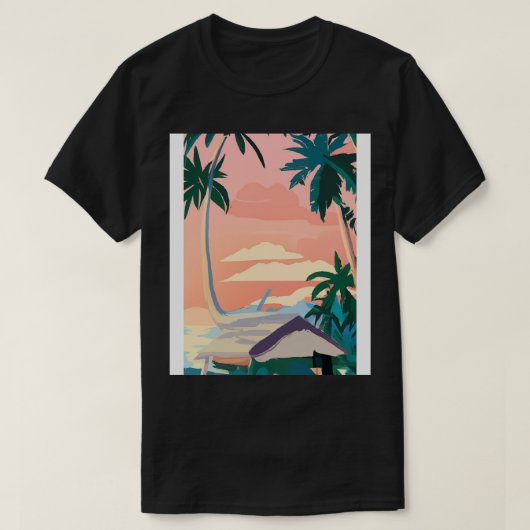 ハワイ絵画の1 Tシャツ (デザイン正面)