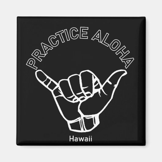 ハワイ練習アロハつるシャ（ルーズ） マグネット (正面)