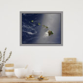 ハワイ群島の空中眺め ポスター (キッチン)